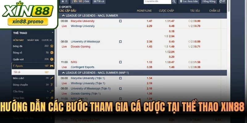 Hướng dẫn các bước tham gia cá cược tại thể thao XIN88 chi tiết nhất